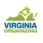 Virginia Organizing logo showing the state and an abstract outline of a person