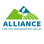 Alliance for the Shenandoah Valley logo showing an outline of a tree in front of geometric hills