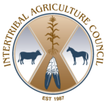 Intertribal Agriculture Council Logo - the logo has IAC wrapped around a circle which is divided in 4 with each section having its own crop. At the bottom of the circle it says Est. 1987